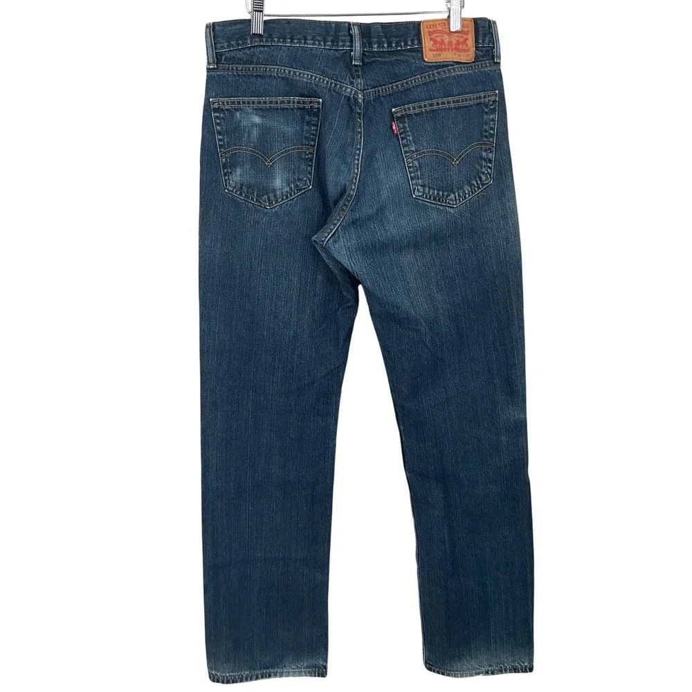 Levi's 559 Relaxed Straight Jeans Mens 34x34 Blue Cotton Classic Denim